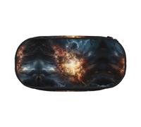 WBQLSL Explosion of The Earth Printed Pencil case - Multi-Layer partition Pencil case, Suitable for Storing Campus Office Stationery
