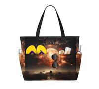 WBQLSL explosion on Earth Pattern beach travel bag for gym/swimming pool/supermarket shopping/short trip