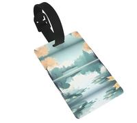 WBQLSL Fallen Leaves on a Tranquil Lake Luggage Tags - Stylish and Durable Tags for Personalized Backpack and Luggage Tags