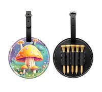 WBQLSL Fantasy Dream Mushroom Fashionable Printed Golf tee Storage Bag - Lightweight Design for Quick tee Storage