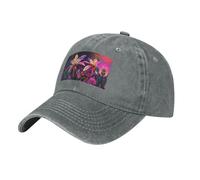 WBQLSL Fault Botany One Size Print Cowboy hat - Adjustable, Suitable for Hiking, Traveling and Various Occasions. Gray