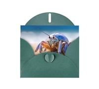 WBQLSL fiddler crab Dark Green Pattern Cards - Perfect for Valentine's Day and anniversaries, expressing love and blessings