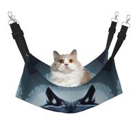 WBQLSL Fierce Wolf Head Large Printed pet Hammock - Sleeping Hammock for Cats, Ferrets, Puppies, Rabbits, Small Animals