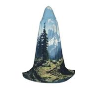 WBQLSL fig. tomb Patterned S Wizard Cape, Suitable for Adults & Teens Cosplay, Full Size Range S, M, L