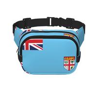 WBQLSL Fiji Flag Patterned Stylish Waist Bag, Lightweight Travel Sports Bag, Waterproof and wear-Resistant