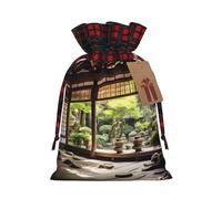 WBQLSL Finding a place of purity Burlap gift bag - 8.3x11.8 inch drawstring bag Party decoration supplies