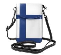 WBQLSL Finnish flag Printed Crossbody Bag, Extended Adjustable Shoulder Strap, Multiple Compartments, Key and Cosmetic Storage Pouch