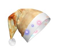 WBQLSL Firebird with wings spread Decorative Santa hat with LED lights, perfect for costume parties and stage performances.