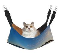 WBQLSL Fishing net Medium Printed cat cage Hanging Hammock - Suitable for Cats, Ferrets, Puppies, Rabbits, Small Animals