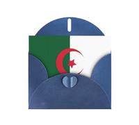 WBQLSL Flag of Algeria Blue Pattern Cards - Perfect for Valentine's Day and anniversaries, expressing love and blessings