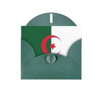 WBQLSL Flag of Algeria Dark Green Pattern Cards - Perfect for Valentine's Day and anniversaries, expressing love and blessings