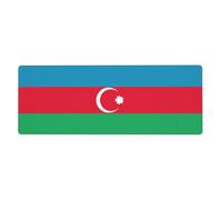 WBQLSL Flag of Azerbaijan Patterned Keyboard and Mouse Pad 11.8 x 31.5 inches Perfect for Gaming and Laptop Office