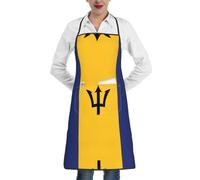 WBQLSL Flag of Barbados A patterned chef's apron perfect for baking and gardening perfect for kitchen aprons and bakers
