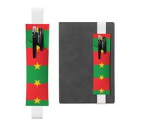 WBQLSL Flag of Burkina Faso Adjustable leather pen holder bookmark, journal bookmark leather pen holder, perfect for back to school Christmas gifts,