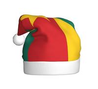 WBQLSL Flag of Cameroon Adult Christmas hat, 15.7-inch high plush Christmas hat, unisex decorative hat, Santa Claus Christmas Halloween party