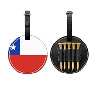 WBQLSL Flag of Chile Fashionable Printed Golf tee Storage Bag - Lightweight Design for Quick tee Storage