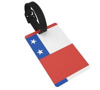 WBQLSL Flag of Chile Luggage Tags - Stylish and Durable Tags for Personalized Backpack and Luggage Tags