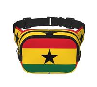 WBQLSL Flag of Ghana Patterned Stylish Waist Bag, Lightweight Travel Sports Bag, Waterproof and wear-Resistant