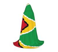 WBQLSL Flag of Guyana Patterned L Wizard Cape, Suitable for Adults & Teens Cosplay, Full Size Range S, M, L