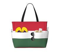 WBQLSL Flag of Hungary Pattern beach travel bag for gym/swimming pool/supermarket shopping/short trip