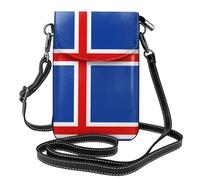 WBQLSL Flag of Iceland Printed Crossbody Bag, Extended Adjustable Shoulder Strap, Multiple Compartments, Key and Cosmetic Storage Pouch