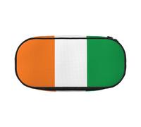 WBQLSL Flag of Ivory Coast Printed Pencil case - Multi-Layer partition Pencil case, Suitable for Storing Campus Office Stationery