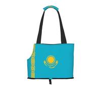 WBQLSL Flag of Kazakhstan Patterned Pet Travel Bag - Small Pet Shoulder Bag for Cars and People