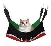 WBQLSL Flag of Kenya Medium Printed cat cage Hanging Hammock - Suitable for Cats, Ferrets, Puppies, Rabbits, Small Animals