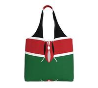 WBQLSL Flag of Kenya Printed women's canvas bag - casual shoulder bag + handbag dual-purpose design,