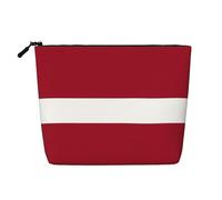 WBQLSL Flag of Latvia Patterned travel cosmetic bag, multifunctional storage bag, specially designed for daily necessities storage, Black, One Size