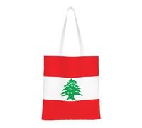 WBQLSL Flag of Lebanon Shopping Bag, Unisex Hand Tote Lightweight Canvas Bag, Suitable for Shopping, Event Promotion, Travel, Work Reusable Tote Bag,