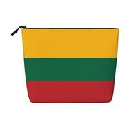 WBQLSL Flag of Lithuania Patterned travel cosmetic bag, multifunctional storage bag, specially designed for daily necessities storage, Black, One Size