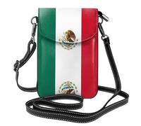 WBQLSL Flag of Mexico Printed Crossbody Bag, Extended Adjustable Shoulder Strap, Multiple Compartments, Key and Cosmetic Storage Pouch