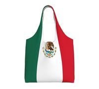 WBQLSL Flag of Mexico Printed women's canvas bag - casual shoulder bag + handbag dual-purpose design,