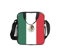 WBQLSL Flag of Mexico printing Transparent Shoulder Bag Lunch Handbag with Zipper and Shoulder Strap for Women Men Work Shopping