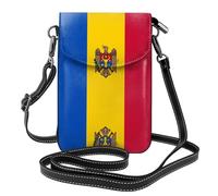 WBQLSL Flag of Moldova Printed Crossbody Bag, Extended Adjustable Shoulder Strap, Multiple Compartments, Key and Cosmetic Storage Pouch