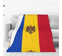 WBQLSL Flag of Moldova Printing ultra-soft flannel blanket - Suitable for double beds, sofas, camping, and as a gift - (40"x30")