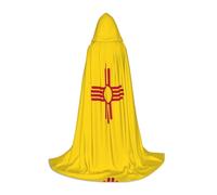 WBQLSL Flag of New Mexico S Printed Robe Cape | Hooded | Cosplay Costume | Halloween Party Prop | S/M/L