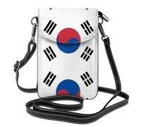 WBQLSL Flag of Republic of Korea Printed Crossbody Bag, Extended Adjustable Shoulder Strap, Multiple Compartments, Key and Cosmetic Storage Pouch