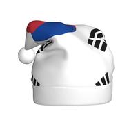 WBQLSL Flag of Republic of Korea Printed Santa Hat, New Year's Party Stage Performance Decoration Hat, Atmospheric Photo Prop