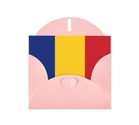WBQLSL Flag of Romania Pink Holiday Cards - Perfect for birthdays, weddings, and Christmas cards