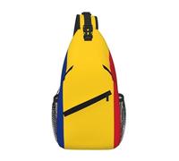 WBQLSL Flag of Romania Printed Outdoor Crossbody Bag - Lightweight Travel Chest Pack, Perfect for Daily Commutes and Cycling