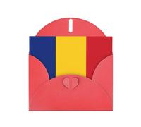 WBQLSL Flag of Romania Red Holiday Cards - Perfect for birthdays, weddings, and Christmas cards