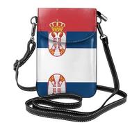 WBQLSL Flag of Serbia Printed Crossbody Bag, Extended Adjustable Shoulder Strap, Multiple Compartments, Key and Cosmetic Storage Pouch