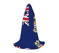 WBQLSL Flag of the Cayman Islands L Printed Robe Cape | Hooded | Cosplay Costume | Halloween Party Prop | S/M/L