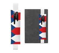 WBQLSL Flag of the Czech Republic Adjustable leather pen holder bookmark, journal bookmark leather pen holder, perfect for back to school Christmas gifts,