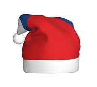 WBQLSL Flag of the Czech Republic Adult Christmas hat, 15.7-inch high plush Christmas hat, unisex decorative hat, Santa Claus Christmas Halloween party