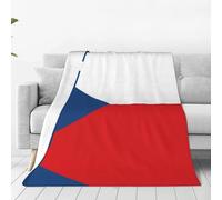 WBQLSL Flag of the Czech Republic Printing ultra-soft flannel blanket - Suitable for double beds, sofas, camping, and as a gift - (50"x40")