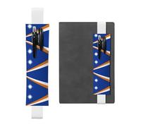 WBQLSL Flag of the Marshall Islands Adjustable leather pen holder bookmark, journal bookmark leather pen holder, perfect for back to school Christmas gifts,