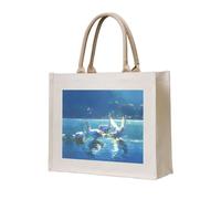 WBQLSL flock of geese Printed Canvas Tote | Lightweight Storage Bag Perfect for the Beach, Picnics, and Everyday Shopping
